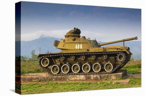 Vietnam, Dmz Area. Quang Tri Province, Khe Sanh, Exterior Display of Us Army Tank-Walter Bibikow-Premier Image Canvas