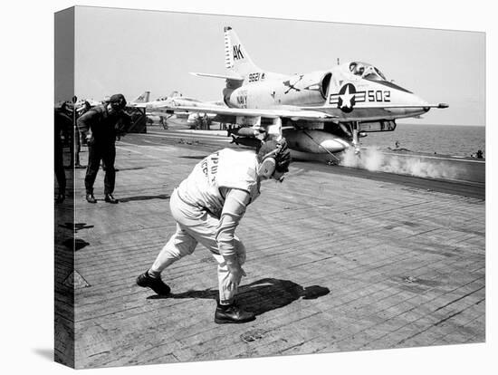 Vietnam War USS Intrepid Skyhawk-Henri Huet-Premier Image Canvas