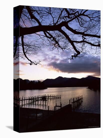 View Across Derwent Water from Lakeside Path at Dusk, Cumbria, England-Ruth Tomlinson-Premier Image Canvas