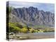 View across Frankton Arm to the Remarkables, autumn, Queenstown, Queenstown-Lakes district, Otago, -Ruth Tomlinson-Premier Image Canvas