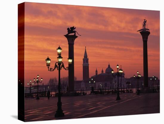 View across St. Marks Square Towards San Giorgio Maggiore at Sunrise, Venice, Veneto, Italy-Lee Frost-Premier Image Canvas