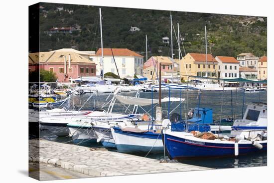 View across the Harbour to Colourful Waterfront Buildings-Ruth Tomlinson-Premier Image Canvas