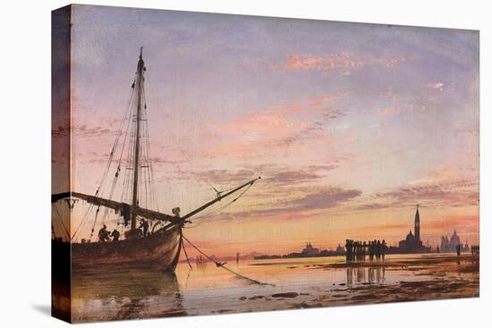 View across the Lagoon, Venice, Sunset, 1850-Edward William Cooke-Premier Image Canvas