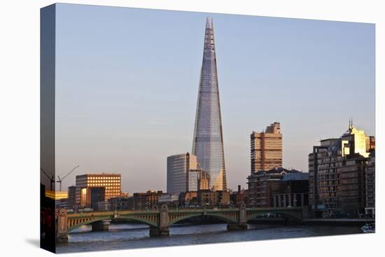 View across the Thames of the Shard, London Bridge Tower, Se1, London-Julian Castle-Stretched Canvas