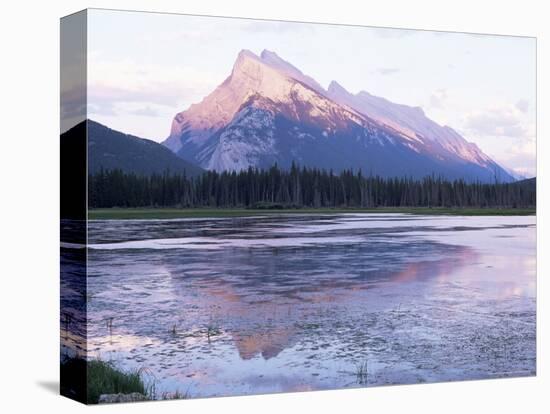 View Across Vermilion Lakes to Mount Rundle, at Sunset, Banff National Park, Alberta, Canada-Ruth Tomlinson-Premier Image Canvas