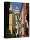 View Along Narrow Street to Ornately Decorated Church, Andalucia (Andalusia), Spain-Ruth Tomlinson-Premier Image Canvas