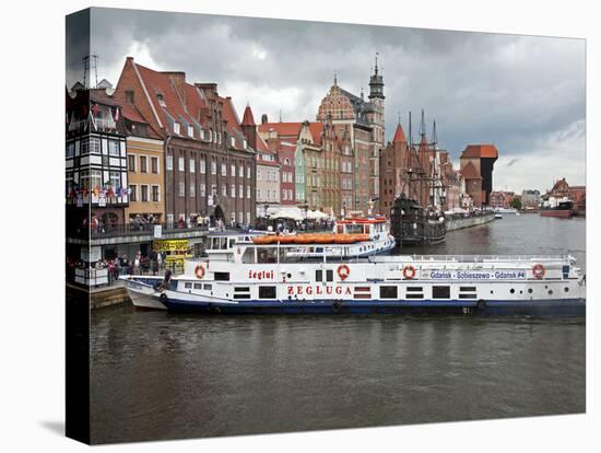 View Along River Motlawa Showing Harbour and Old Hanseatic Architecture, Gdansk, Pomerania, Poland-Adina Tovy-Premier Image Canvas