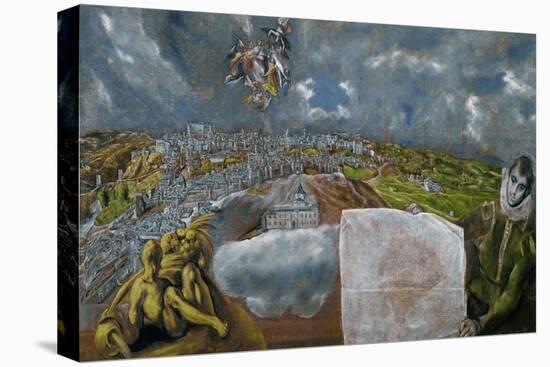 View and Map of Toledo-El Greco-Premier Image Canvas