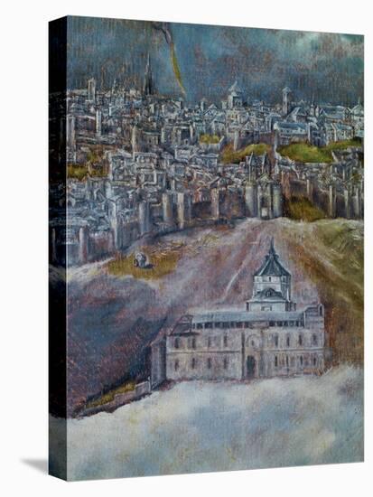 View and Map of Toledo-El Greco-Premier Image Canvas