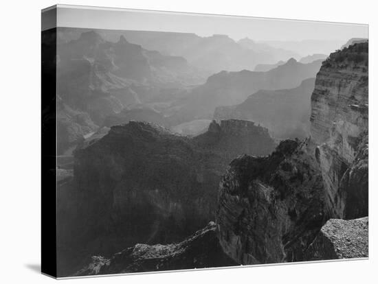 View Down "Grand Canyon National Park" Arizona 1933-1942-Ansel Adams-Stretched Canvas