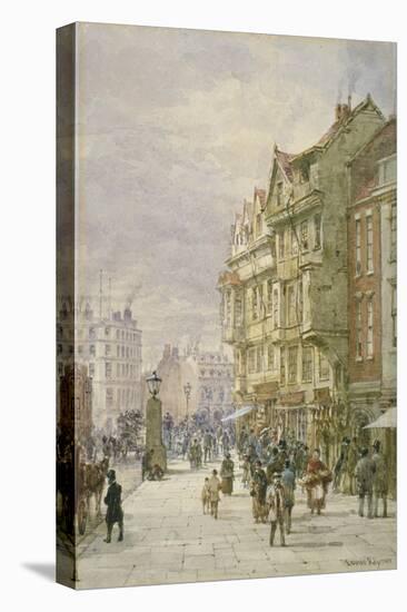 View East Along Holborn with Figures and Horse-Drawn Vehicles on the Street, London, 1875-Louise Rayner-Premier Image Canvas