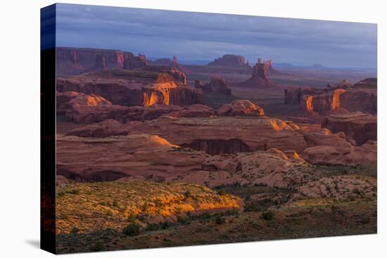 View from Atop Hunt's Mesa in Monument Valley Tribal Park of the Navajo Nation, Arizona and Utah-Jerry Ginsberg-Premier Image Canvas