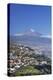 View from El Sauzal to Puerto De La Cruz and Pico Del Teide, Tenerife, Canary Islands, Spain-Markus Lange-Premier Image Canvas