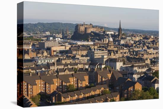 View from Holyrood Park over City Rooftops to Edinburgh Castle, City of Edinburgh, Scotland-Ruth Tomlinson-Premier Image Canvas