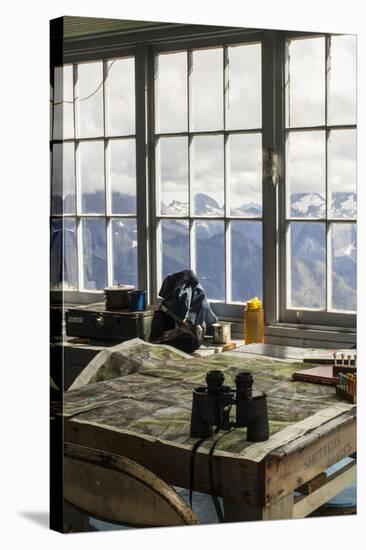 View From Inside A Fire Lookout In The North Cascade Mountain Range In Washington During Summer-Hannah Dewey-Stretched Canvas