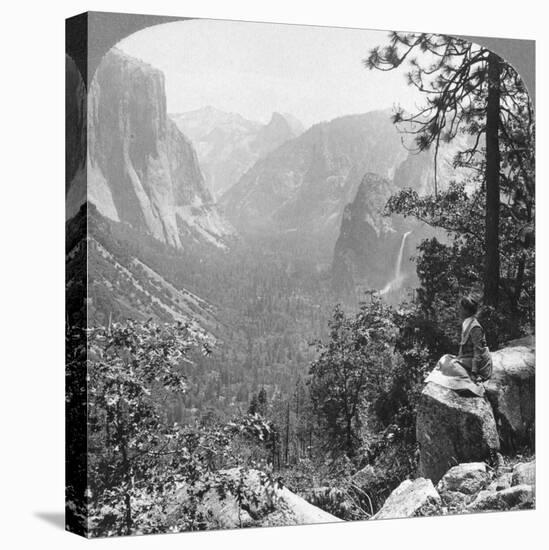 View from Inspiration Point Through Yosemite Valley, California, USA, 1902-Underwood & Underwood-Premier Image Canvas