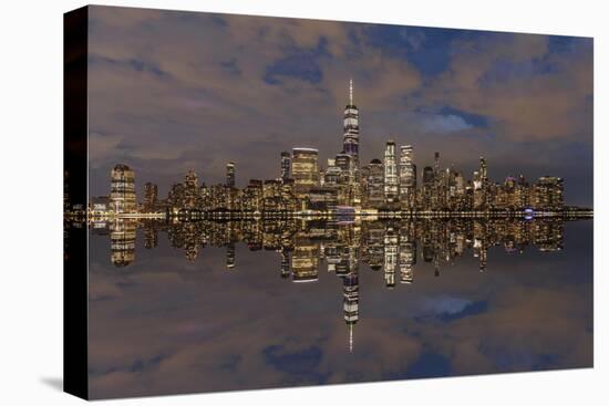 View from Jersey City of Lower Manhattan with the One World Trade Center-Markus Lange-Premier Image Canvas