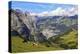 View from Kleine Scheidegg to Murren and Lauterbrunnen Valley, Grindelwald, Bernese Oberland, Switz-Hans-Peter Merten-Premier Image Canvas