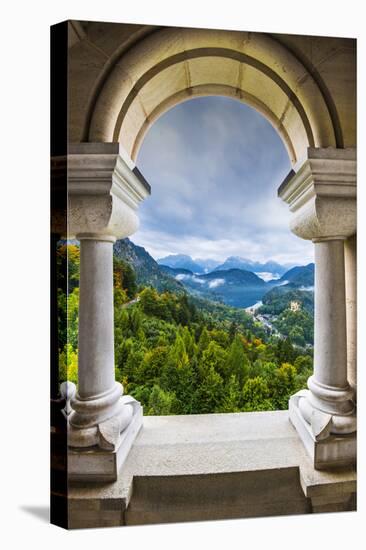 View from Neuschwanstein Castle in the Bavarian Alps of Germany.-SeanPavonePhoto-Premier Image Canvas