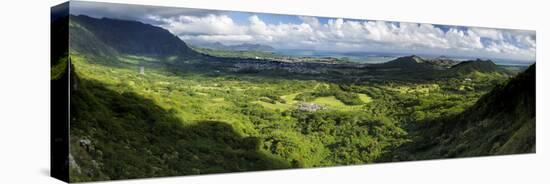 View from Nuuanu Pali State Wayside Viewpoint, Oahu, Hawaii, USA-Charles Crust-Premier Image Canvas