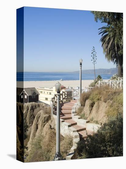 View from Palisades Down to Beach, Santa Monica Beach, Santa Monica, California, USA-Ethel Davies-Premier Image Canvas