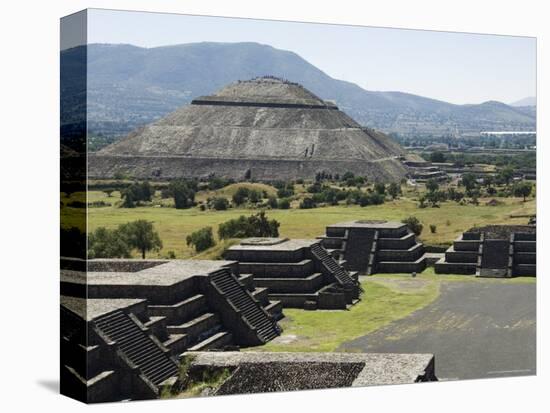 View from Pyramid of the Moon of the Avenue of the Dead and the Pyramid of the Sun Beyond-R H Productions-Premier Image Canvas