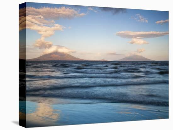 View from San Jorge of Conception and Maderas Volcanoes, Ometepe Island, Nicaragua-Jane Sweeney-Premier Image Canvas