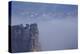 view from the Schrammsteinaussicht, Elbe Sandstone Mountains, fog, summit, Falkenstein, Rathmannsdo-Uwe Steffens-Premier Image Canvas