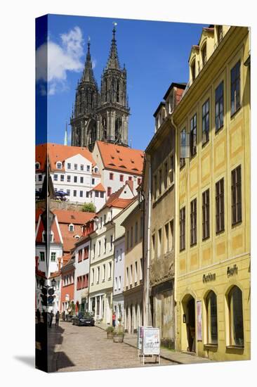 View from the Street 'Burgberg' in the Old Town of Mei§en to the Cathedral-Uwe Steffens-Premier Image Canvas