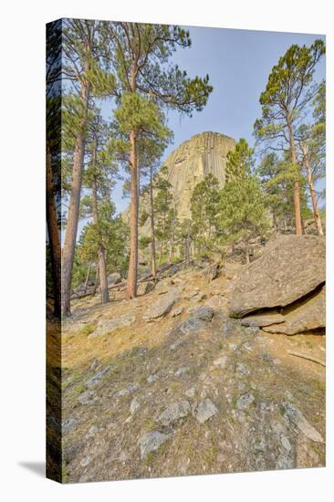 View from the surrounding area of the Devil's Tower near Sundance, Wyoming, USA.-Jaynes Gallery-Premier Image Canvas