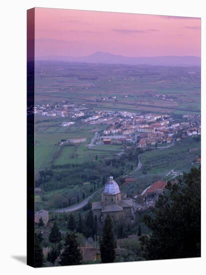 View from the Town at Sunset, Cortona, Tuscany, Italy, Europe-Patrick Dieudonne-Premier Image Canvas