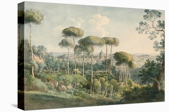 View from the Villa Melini of Rome, 1818/19-Johann Georg von Dillis-Premier Image Canvas