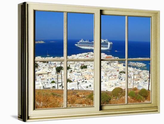 View from the Window at Mykonos Island 1-Anna Siena-Premier Image Canvas