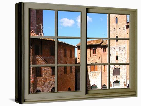 View from the Window at Sun Gimignano, Tuscany-Anna Siena-Premier Image Canvas