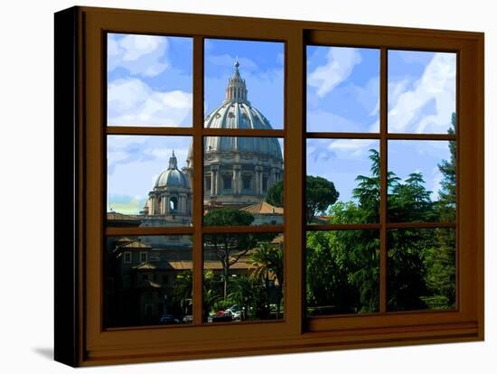 View from the Window at Vatican Garden 1-Anna Siena-Premier Image Canvas