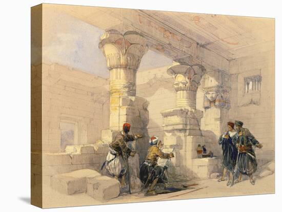 View from under the Portico of Dayr E Medeeneh, Thebes-David Roberts-Premier Image Canvas