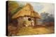 View in Southern India, with a Warrior Outside His Hut, C.1815-George Chinnery-Premier Image Canvas