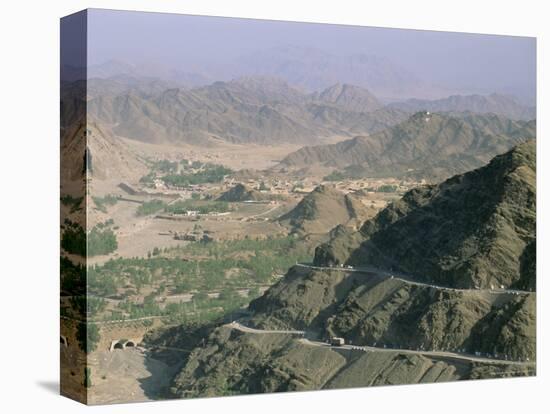 View into Afghanistan from the Khyber Pass, North West Frontier Province, Pakistan, Asia-Upperhall Ltd-Premier Image Canvas