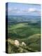 View North from Hay Bluff, with Distant Hay on Wye in Valley, Powys, Wales, United Kingdom-Richard Ashworth-Premier Image Canvas