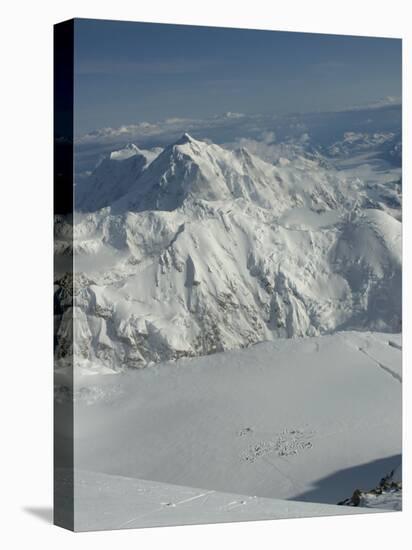 View of 14000 Ft Camp with Mount Hunter in Distance, Denali National Park, Alaska-Aaron McCoy-Premier Image Canvas