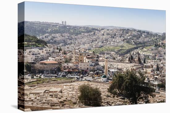 View of a Arab-Israeli neighbourhood, including shops and a mosque, on the outskirts of Jerusalem,-Alexandre Rotenberg-Premier Image Canvas