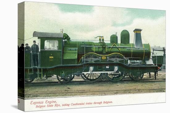 View of a Belgian Express Engine-Lantern Press-Stretched Canvas
