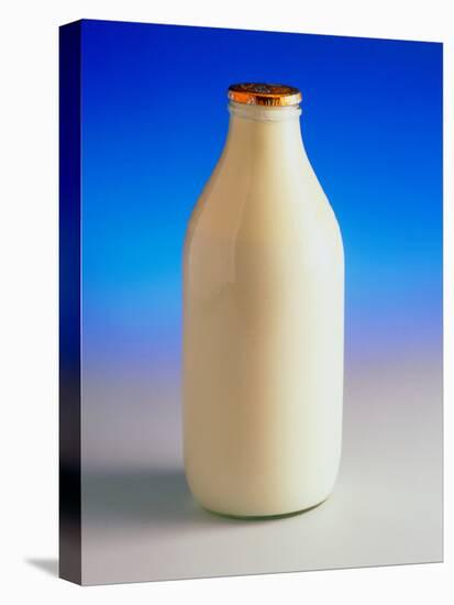 View of a Bottle of Full Fat Gold-top Milk-Steve Horrell-Premier Image Canvas