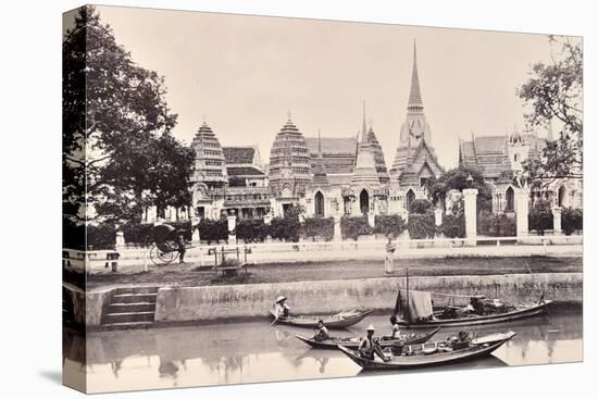 View of a Canal in Bangkok, C.1890-Robert Lenz-Premier Image Canvas