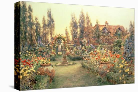 View of a Country House and Garden-Ernest Arthur Rowe-Premier Image Canvas