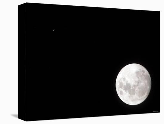 View of a Full Moon, Also Shows Mars, Which Appears as a Small Dot-Stocktrek Images-Premier Image Canvas