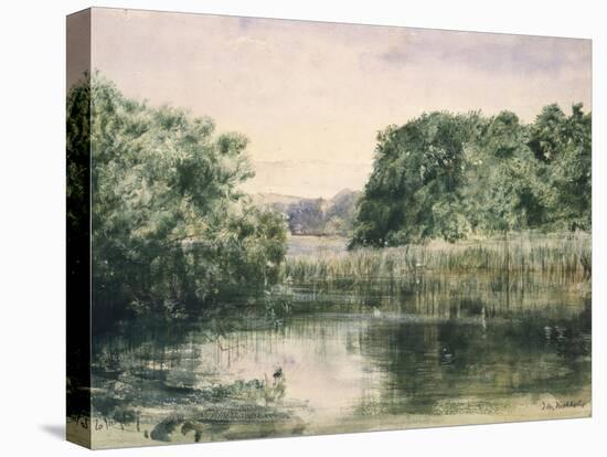 View of a Lake with Trees, 1857-John William Inchbold-Premier Image Canvas
