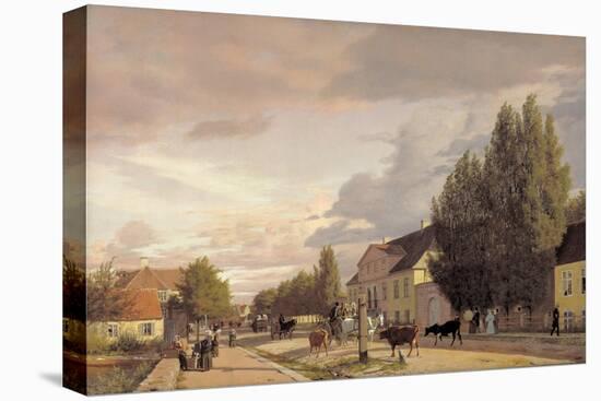 View of a Street in Osterbro Outside Copenhagen. Morning Light, 1836-Christen Schiellerup Købke-Premier Image Canvas