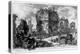 View of a Tomb on via Appia in Rome. Drawing by Giovanni Piranesi (Known as Piranese) (1720-1778).-Giovanni Battista Piranesi-Premier Image Canvas