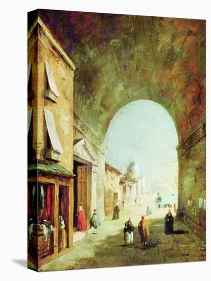 View of a Venetian Street-Francesco Guardi-Premier Image Canvas